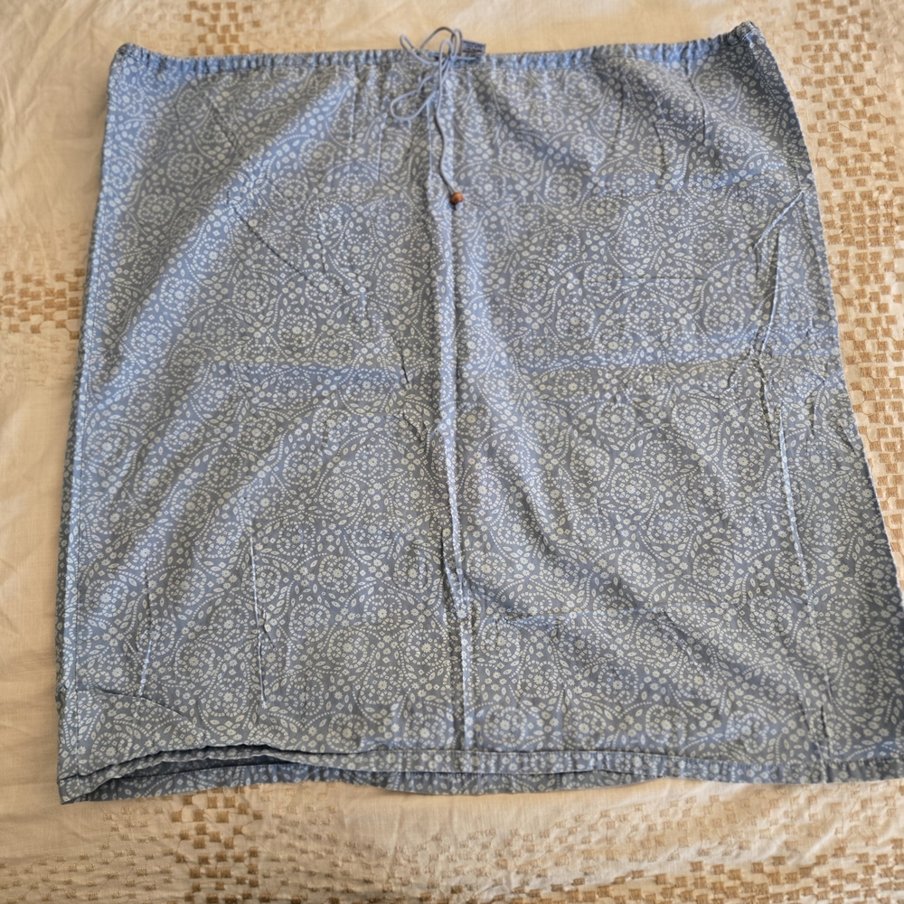 Old Navy Drawstring Blue Patterned Women's Skirt Size 18